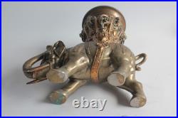 Brûle parfum Lampe à huile orientaliste bronze Éléphant XIXe siècle (73170)