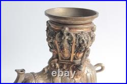 Brûle parfum Lampe à huile orientaliste bronze Éléphant XIXe siècle (73170)