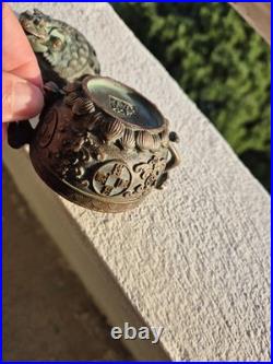 Brûle-parfum chinois en bronze XIXe siècle Couvercle crapaud Encensoir