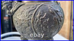 Brule parfum chinois (fin XIXe siècle-début XXe) bronze massif 30 cm