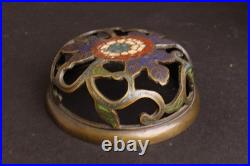 Brûleur de parfum chinois en bronze cloisonné, XIXe siècle ou avant, Top