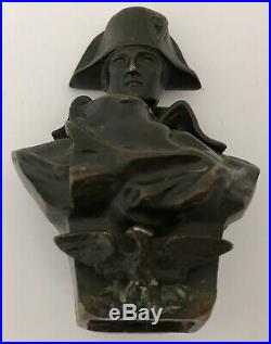 Buste En Bronze Napoléon Aigle Impérial Bonaparte Signé Et Daté XIX Éme Siécle