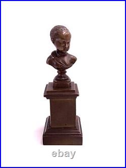 Buste XIXe siècle bronze Roi Henri IV enfant d'après Germain Pilon Antique bust