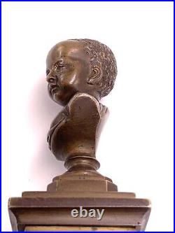 Buste XIXe siècle bronze Roi Henri IV enfant d'après Germain Pilon Antique bust