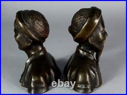 Bustes d'une femme & un homme annamites bronze Vietnam. Fin du XIXe siècle C181 Bustes d'une femme & un homme annamites bronze Vietnam. Fin du XIXe siècle C181