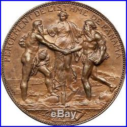C#85 Médaille Canal de Panama Percement de l'Isthme Roty 1880 Rare et SUP