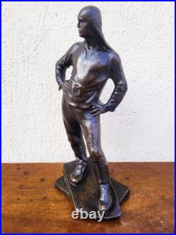 C Meunier, Le Debardeur Du Port d'Anvers, Bronze Signé, XIXe siècle