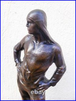 C Meunier, Le Debardeur Du Port d'Anvers, Bronze Signé, XIXe siècle