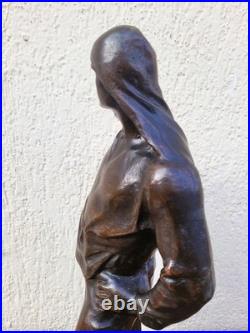 C Meunier, Le Debardeur Du Port d'Anvers, Bronze Signé, XIXe siècle