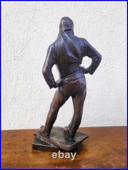 C Meunier, Le Debardeur Du Port d'Anvers, Bronze Signé, XIXe siècle