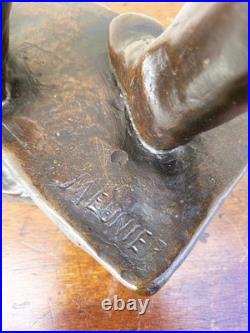 C Meunier, Le Debardeur Du Port d'Anvers, Bronze Signé, XIXe siècle