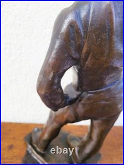 C Meunier, Le Debardeur Du Port d'Anvers, Bronze Signé, XIXe siècle