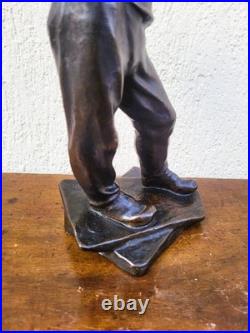 C Meunier, Le Debardeur Du Port d'Anvers, Bronze Signé, XIXe siècle