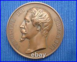 C5 Rare Grande Médaille Bronze Napoléon III Emprunt 500 millions 1859