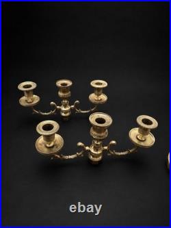 CANDÉLABRES CANDLESTICKS BRONZE DORÉ EMPIRE XIXe SIÈCLE CHANDELIERS
