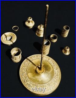 CANDÉLABRES CANDLESTICKS BRONZE DORÉ EMPIRE XIXe SIÈCLE CHANDELIERS