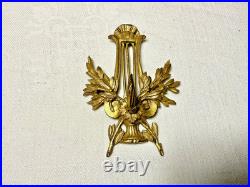 CROCHET PORTE-MONTRE LYRE BRONZE DORÉ XIX éme siécle