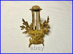 CROCHET PORTE-MONTRE LYRE BRONZE DORÉ XIX éme siécle
