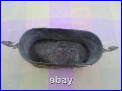Cachepot de jardinière ancien Chimères fleurs laiton bronze XIX siècle Cachepot de jardinière ancien Chimères fleurs laiton bronze XIX siècle