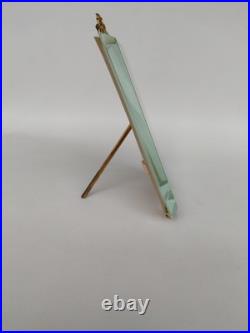 Cadre Photo En Bronze Et Verre Biseauté, XIX Ème Siècle Cadre Photo En Bronze Et Verre Biseauté, XIX Ème Siècle