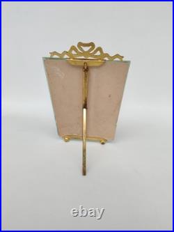 Cadre Photo En Bronze Et Verre Biseauté, XIX Ème Siècle Cadre Photo En Bronze Et Verre Biseauté, XIX Ème Siècle
