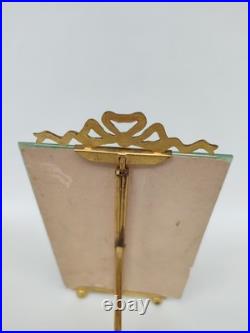 Cadre Photo En Bronze Et Verre Biseauté, XIX Ème Siècle Cadre Photo En Bronze Et Verre Biseauté, XIX Ème Siècle