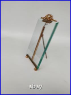 Cadre Photo En Bronze Et Verre Biseauté, XIX Ème Siècle