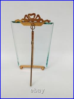 Cadre Photo En Bronze Et Verre Biseauté, XIX Ème Siècle