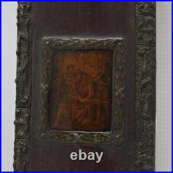 Cadre ancien du XIX ème siècle en bois scènes de Bible Feuillure 42,5x32,5 cm