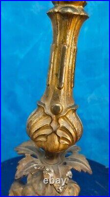 Candélabre 4 Lumières Bronze Doré Ancien XIXE SIÈCLE Bougeoirs Candlestick