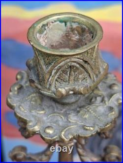 Candélabres Bronze 3 Feux XIX ème siècle Napoléon III
