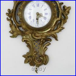 Cartel d'applique en bronze de style Louis XV, époque XIXe siècle, ancien