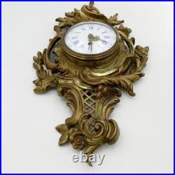 Cartel d'applique en bronze de style Louis XV, époque XIXe siècle, ancien