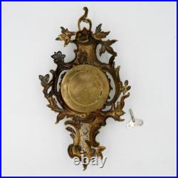 Cartel d'applique en bronze de style Louis XV, époque XIXe siècle, ancien