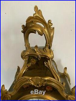 Cartel de style Louis XV Vernis Martin Bronze doré XIX siècle Napoléon III