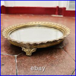 Centre De Table A Fond De Miroir En Bronze XIX Ème Siècle Ormolu