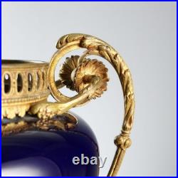 Centre de Table Ancienne Porcelaine Bronze France XIXe Siècle Original