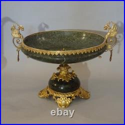 Centrotable Triptyque Bronze Doré Et Marbre XIXe Siècle
