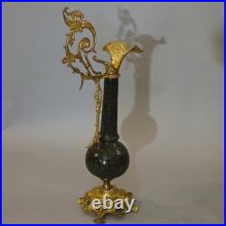 Centrotable Triptyque Bronze Doré Et Marbre XIXe Siècle