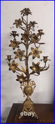 Chandelier En Bronze Doré France Fin XIX Siècle