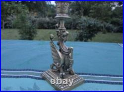 Chandelier ancien Chimere bronze XIX siècle France Chandelier ancien Chimere bronze XIX siècle France