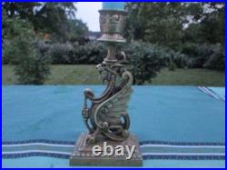 Chandelier ancien Chimere bronze XIX siècle France Chandelier ancien Chimere bronze XIX siècle France