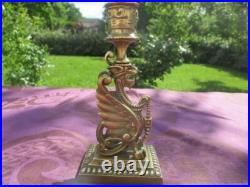 Chandelier ancien Chimere bronze XIX siècle France Chandelier ancien Chimere bronze XIX siècle France