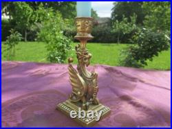 Chandelier ancien Chimere bronze XIX siècle France Chandelier ancien Chimere bronze XIX siècle France