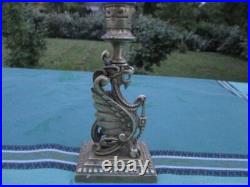 Chandelier ancien Chimere bronze XIX siècle France Chandelier ancien Chimere bronze XIX siècle France