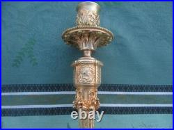 Chandelier ancien Empire Guirlandes bronze XIXe siècle