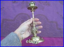 Chandelier ancien Framboise et Scarabées bronze XIXe siècle