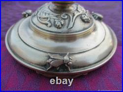 Chandelier ancien Framboise et Scarabées bronze XIXe siècle