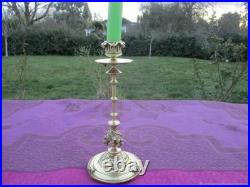 Chandelier ancien Framboise et Scarabées bronze XIXe siècle