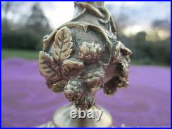 Chandelier ancien Framboise et Scarabées bronze XIXe siècle